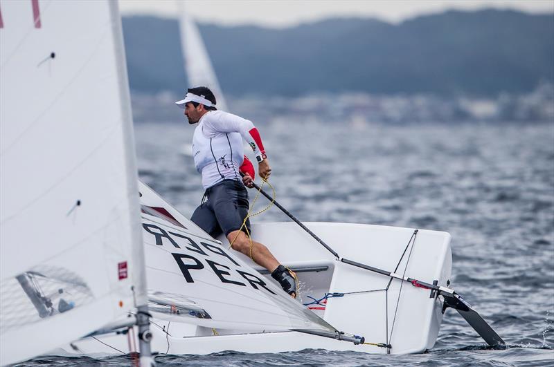 Stefano Peschiera on Day 4 at World Cup Series Enoshima photo copyright Sailing Energy / World Sailing taken at  and featuring the ILCA 7 class