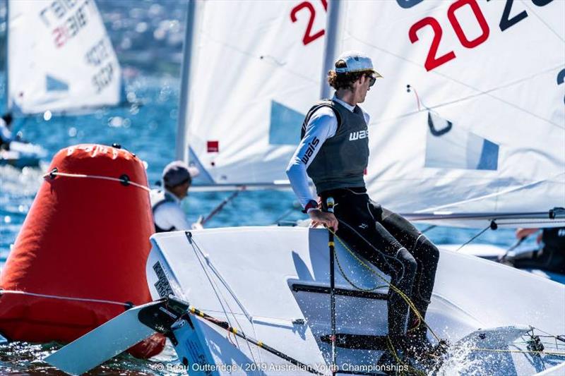 Laser fleet - Day 1, 2019 Australian Sailing Youth Championships photo copyright Beau Outteridge / 2019 Australian Youth Championships taken at Royal Yacht Club of Tasmania and featuring the ILCA 7 class