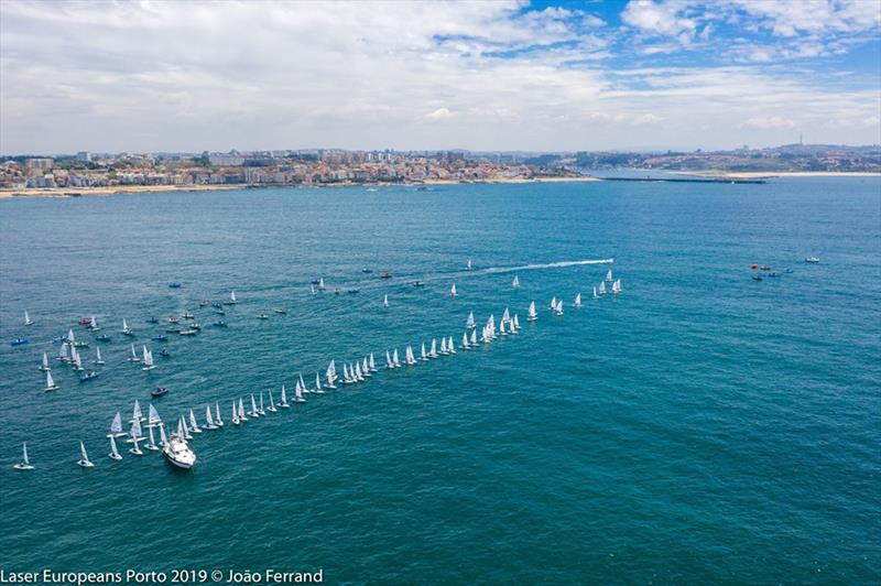 Laser European Championship Porto 2019 - Day 2 photo copyright Joao Ferrand taken at  and featuring the ILCA 7 class