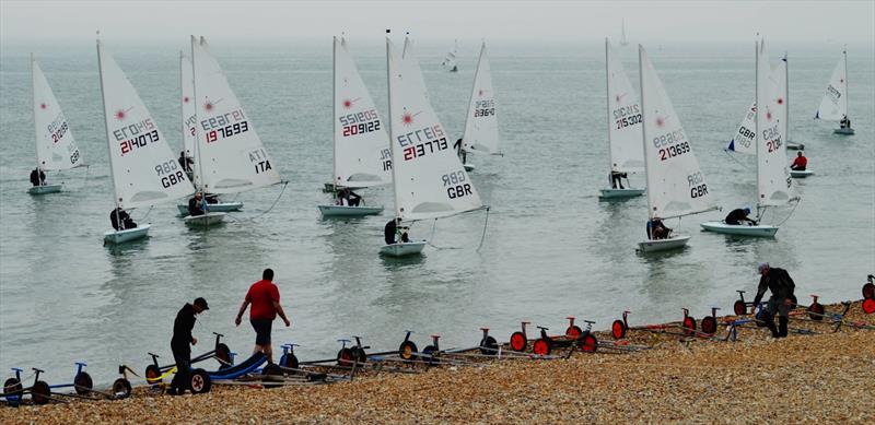 Laser Masters Qualifier at Pevensey Bay photo copyright Guy Noble taken at Pevensey Bay Sailing Club and featuring the ILCA 7 class