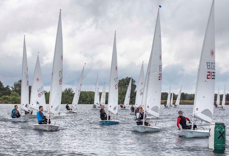 Goerge Fereday (far right) wins the Laser open meeting at Notts County photo copyright David Eberlin taken at Notts County Sailing Club and featuring the ILCA 7 class