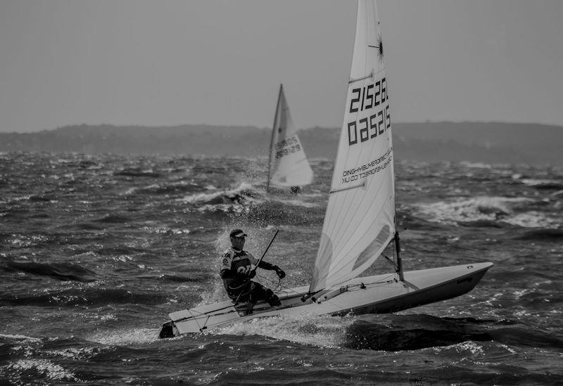 Laser open meeting at Clevedon photo copyright Geoff Langan taken at Clevedon Sailing Club and featuring the ILCA 7 class