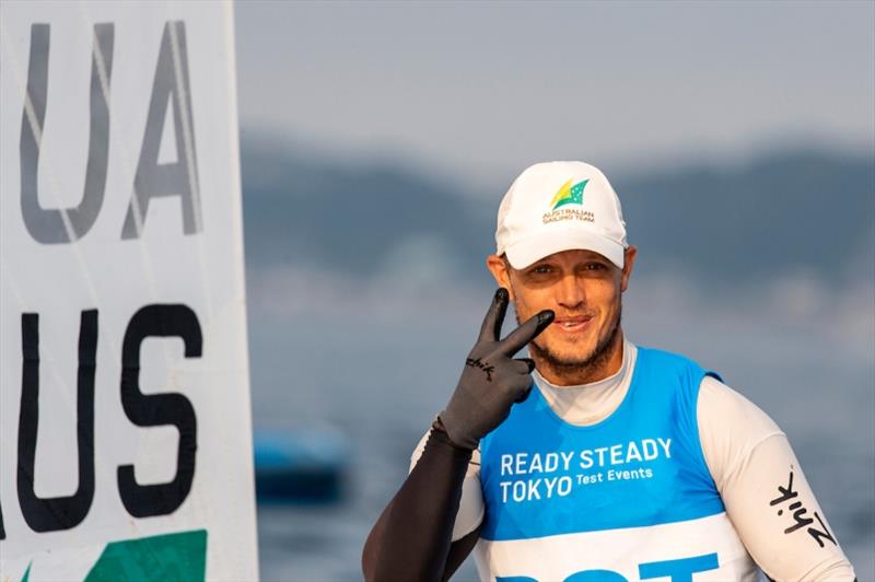 Tom Burton - Ready Steady Tokyo, day 6 photo copyright Pedro Martinez / Sailing Energy / World Sailing taken at  and featuring the ILCA 7 class