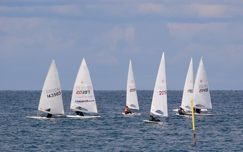 The beat to windward (note replica sails area permitted) - Laserfest Tri-Series Round 3 at Herne Bay photo copyright Nicky Whatley taken at Herne Bay Sailing Club and featuring the ILCA 7 class