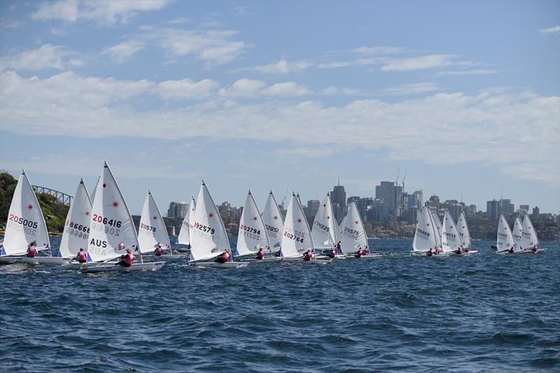 A full house on the start line - Women's Laser Regatta photo copyright Jon West taken at Double Bay Sailing Club and featuring the ILCA 7 class