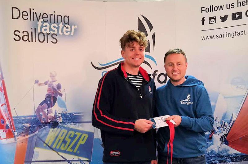 Jack Hopkins takes third in the Noble Marine Laser Standard Inland Championships at Grafham, with prize presented by Duncan Hepplewhite of Sailingfast photo copyright Guy Noble taken at Grafham Water Sailing Club and featuring the ILCA 7 class