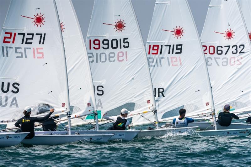 Laser Fleet - 2020 Sail Melbourne International, day 3 photo copyright Beau Outteridge taken at Royal Brighton Yacht Club and featuring the ILCA 7 class