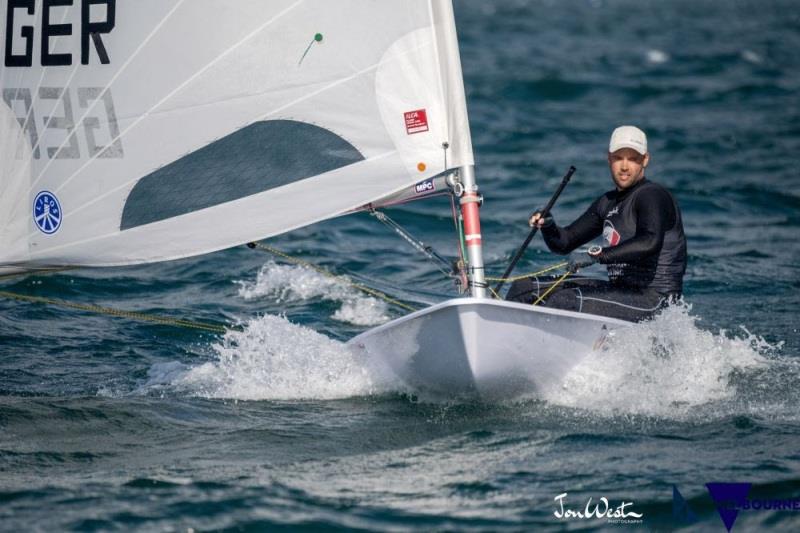 Philipp Buhl (GER) scored two bullets on day two of the ILCA Laser Standard World Championship in Melbourne photo copyright Jon West Photography taken at Sandringham Yacht Club and featuring the ILCA 7 class
