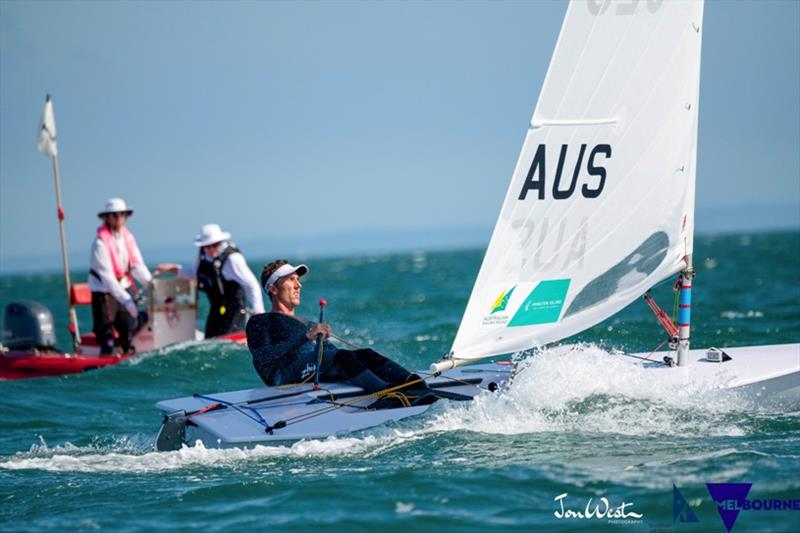 Luke Elliott - 2020 ILCA Laser Standard World Championship, day 3 photo copyright Jon West Photography taken at Sandringham Yacht Club and featuring the ILCA 7 class