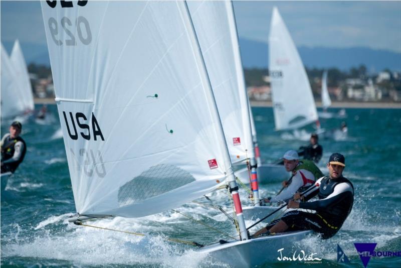 Chris Barnard at the 2020 ILCA Men's Laser Standard World Championships photo copyright Jon West Photography taken at Sandringham Yacht Club and featuring the ILCA 7 class