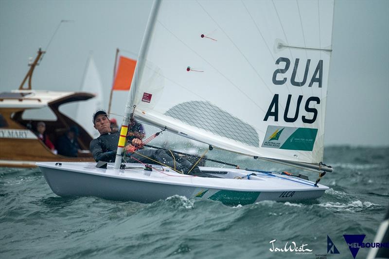 Luke Elliott - 2020 Laser World Championships photo copyright Jon West Photography taken at Sandringham Yacht Club and featuring the ILCA 7 class