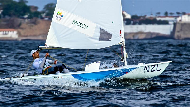 Sam Meech (NZL) on Day 1 , Race 2 of the Mens Laser, Guanabara Bay photo copyright Richard Gladwell  taken at Yachting New Zealand and featuring the ILCA 7 class