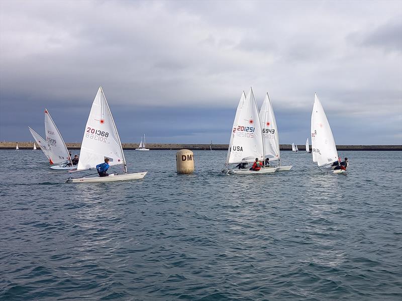 ILCA activity at the weather mark on Dun Laoghaire Frostbite Series 2 Day 5 - photo © Ian Cutliffe