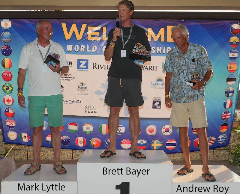 GrandMaster podium in the ILCA 7 Masters Worlds in Mexico - photo © John Pounder / www.jldigitalmedia.net