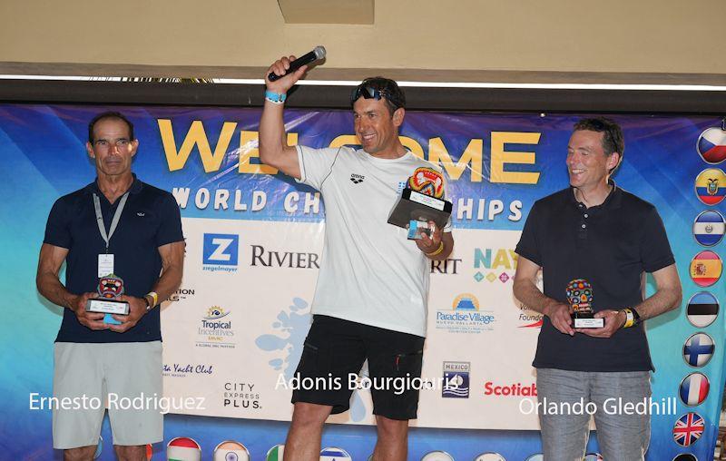 Master fleet podium in the ILCA 7 Masters Worlds in Mexico - photo © John Pounder / www.jldigitalmedia.net