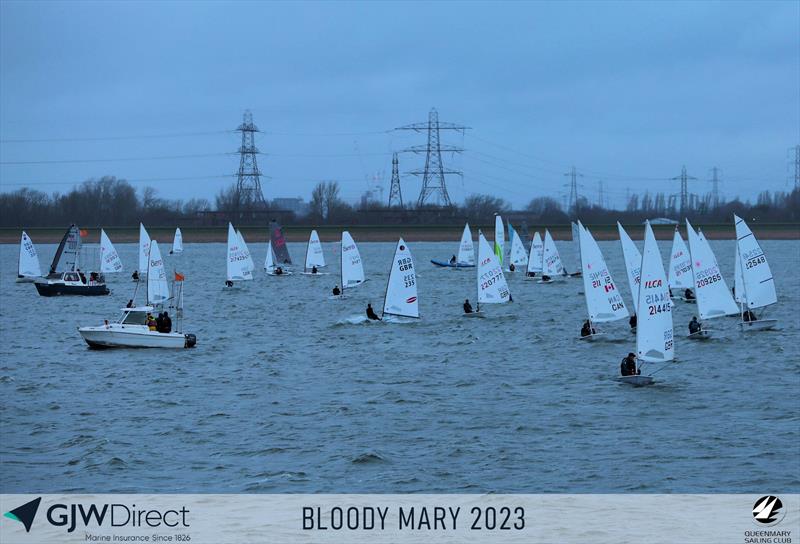 GJW Direct Bloody Mary 2023 photo copyright Mark Jardine taken at Queen Mary Sailing Club and featuring the ILCA 7 class