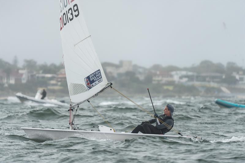 Michael Beckett on the final day of Sail Melbourne 2023 photo copyright Beau Outteridge taken at Royal Brighton Yacht Club and featuring the ILCA 7 class