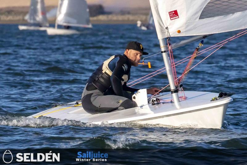 Ben Flowe leads the Seldén SailJuice Winter Series going into the John Merricks Tiger Trophy photo copyright Tim Olin / www.olinphoto.co.uk taken at Rutland Sailing Club and featuring the ILCA 7 class