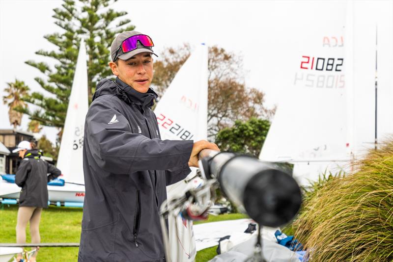 George Gautrey is second in the ILCA 7 fleet after Day 2 Oceanbridge NZL Sailing Regatta - Torbay Sailing Club - February 25, 2023 photo copyright Adam Mustill Photography taken at Torbay Sailing Club and featuring the ILCA 7 class