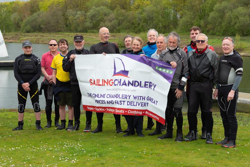 Papercourt ILCA Open - Competitors recognising their sponsor for the Thames Valley Laser series photo copyright Peter Snow taken at Papercourt Sailing Club and featuring the ILCA 7 class