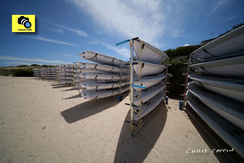 Half of the 160 new ILCAs have already been delivered to the Adelaide Sailing Club in preparation for the 2024 ILCA 7 Mens Worlds - photo © Chris Caffin / Canvas Sails