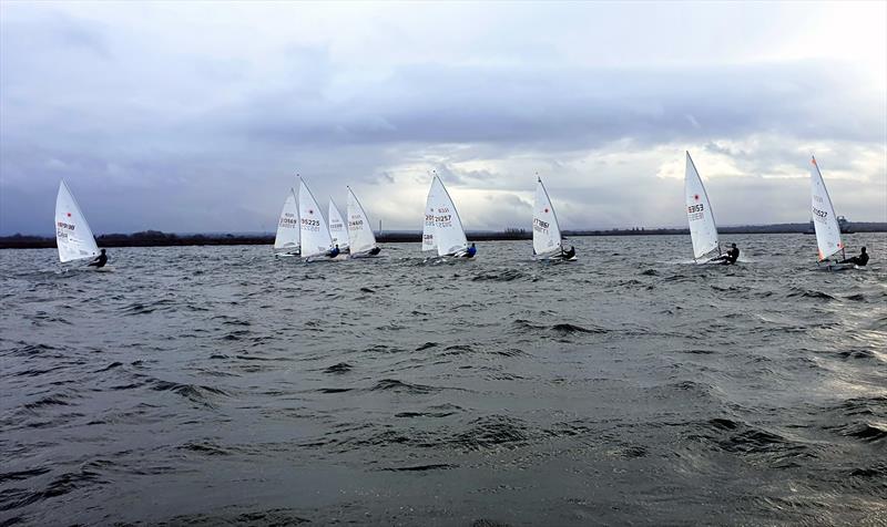 ILCAs in the Frostbite Series week 2 at Queen Mary photo copyright QMSC taken at Queen Mary Sailing Club and featuring the ILCA 7 class