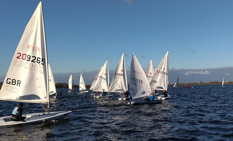 ILCAs in the Frostbite Series week 3 at Queen Mary photo copyright QMSC taken at Queen Mary Sailing Club and featuring the ILCA 7 class