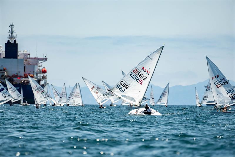 Long Beach Olympic Classes Regatta photo copyright Simone Staff taken at Long Beach Yacht Club and featuring the ILCA 7 class