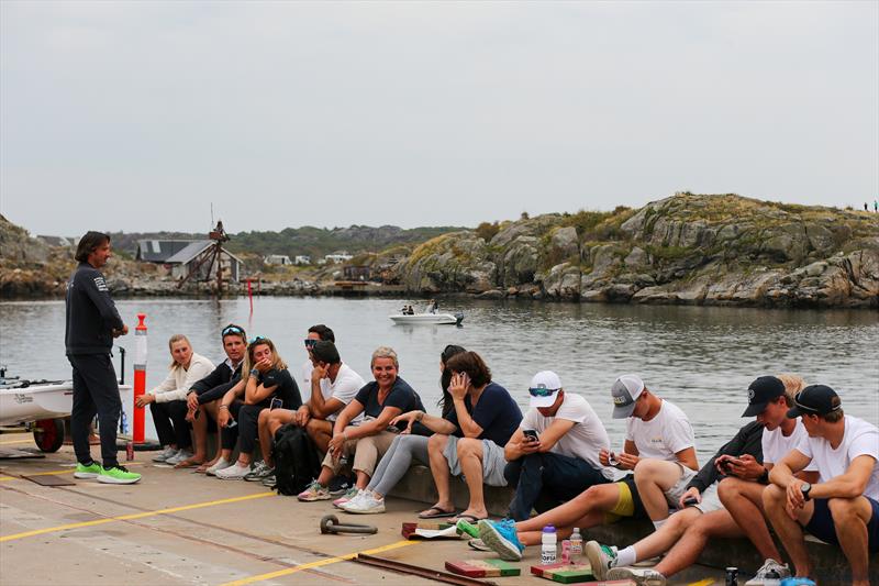 ILCA Senior European Championships in Marstrand, Sweden - No wind on Day 4 photo copyright Thom Thow / EurILCA taken at Royal Gothenburg Yacht Club and featuring the ILCA 7 class