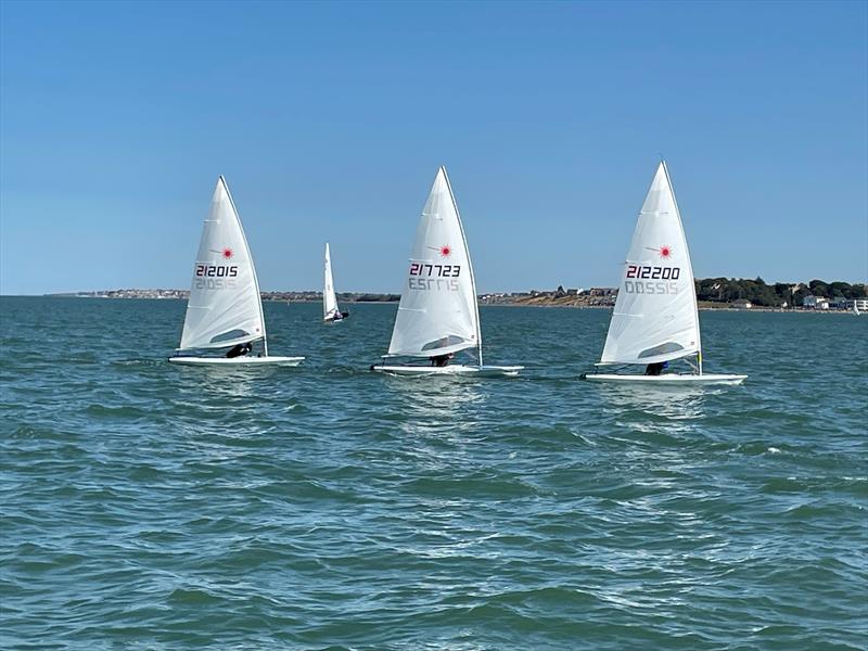 ILCA batttle during Race 5 of the Whitstable Yacht Club Club Championship 2025 photo copyright Steve Gray taken at Whitstable Yacht Club and featuring the ILCA 7 class