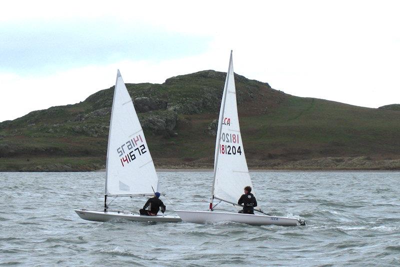 Daragh Peelo and V Samoilovs in the final race of the Howth YC Dinghy Frostbites Spring Series - photo © Neil Murphy