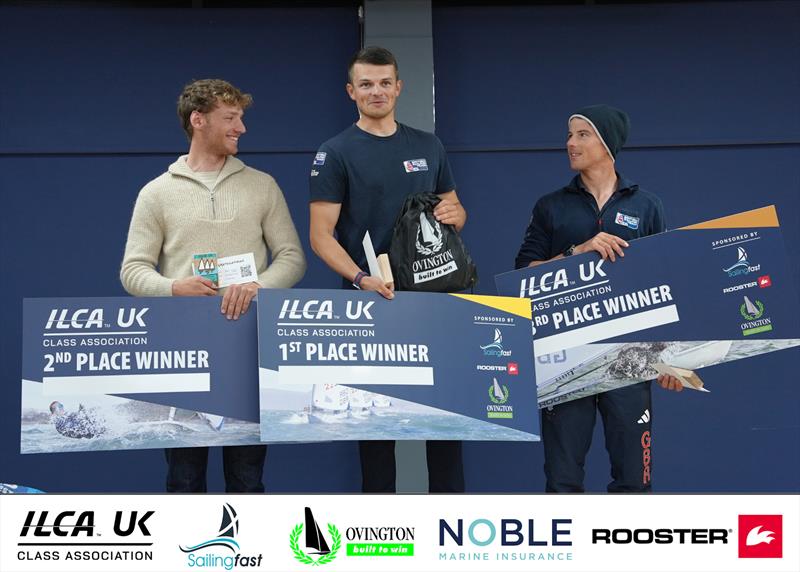 Main podium - Rooster ILCA 7 National Open at Weymouth - photo © Jon Emmett