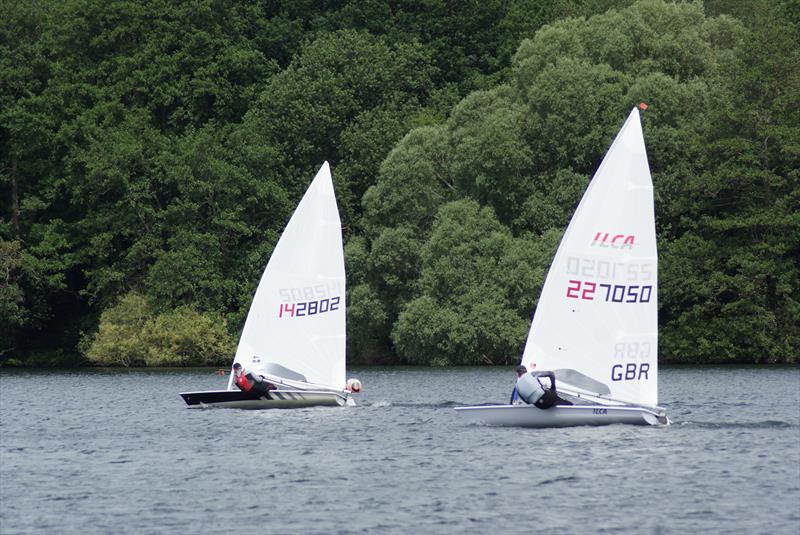 Andy Bowes (second overall, on the left) and David Goddard (first overall) - ILCA 7 open meeting at Chipstead - photo © Ian Cobb