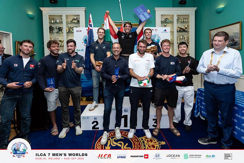 Prize Winners in the 2026 ILCA 7 Men's World Championship in Dublin Bay - photo © Jordan Roberts / Down Under Sail