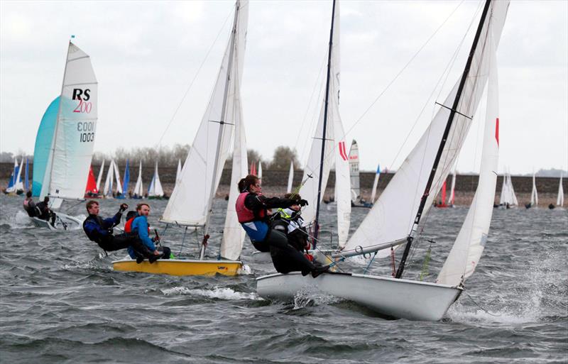 Laser 2s at the British University Fleet Racing Championships photo copyright Tony Mapplebeck taken at Draycote Water Sailing Club and featuring the Laser 2 class