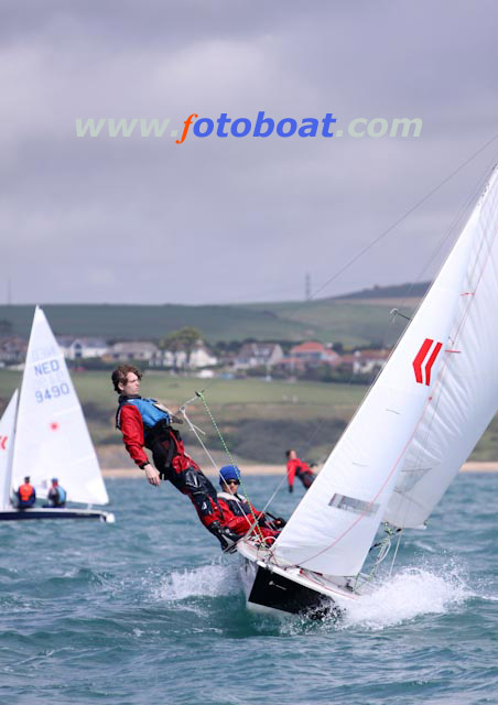 Three races in the Bay on day 4 of the Laser 2 worlds in Weymouth photo copyright Steve Bell / www.fotoboat.com taken at Weymouth & Portland Sailing Academy and featuring the Laser 2 class