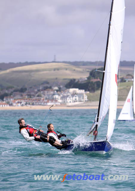 Three races in the Bay on day 4 of the Laser 2 worlds in Weymouth photo copyright Steve Bell / www.fotoboat.com taken at Weymouth & Portland Sailing Academy and featuring the Laser 2 class