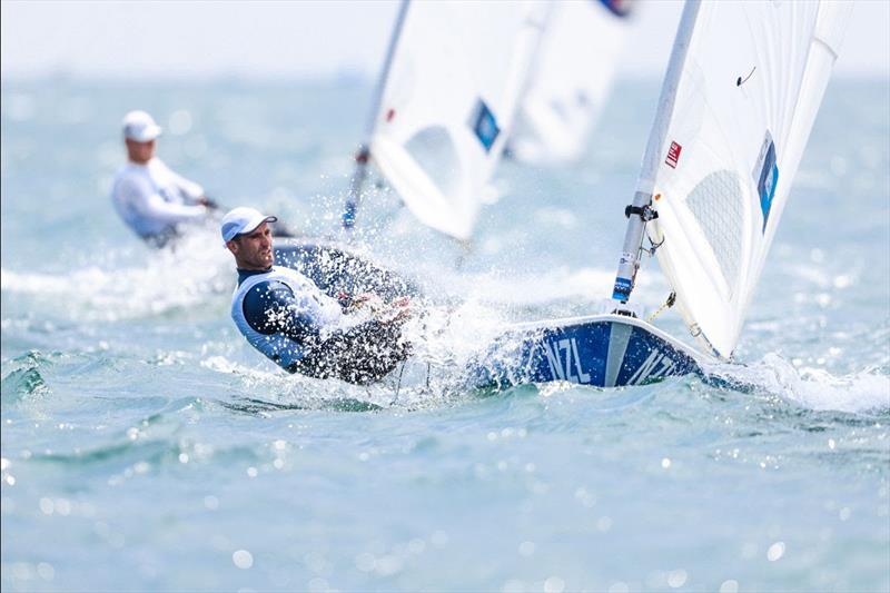 Sam Meech is 17th overall in the Laser after three races. photo copyright Sailing Energy / World Sailing taken at Yachting New Zealand and featuring the Laser 2 class