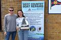 Simon and Katie Horsfield, overall winners - West Country Boat Repairs 2000 class Millennium Series at Castle Cove