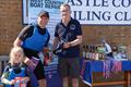 Family/Junior winners, Adrian and Jessica Stell - West Country Boat Repairs 2000 Millennium Series Round 3 at Castle Cove &copy; Jon Emmett