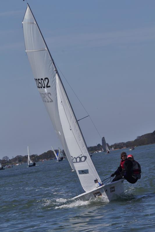 Rob and Gemma Burridge, second overall and first race winners in the 2000 Open at Dell Quay photo copyright Becki Dicker taken at Dell Quay Sailing Club and featuring the 2000 class