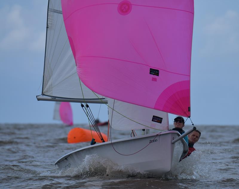 Mark Foley and Laura Holmes Short during the 2000 Class open at Snettisham Beach photo copyright Adam Pryke Photography taken at Snettisham Beach Sailing Club and featuring the 2000 class