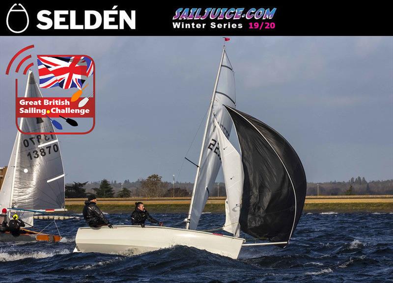 Simon Horsfield & Katie Burridge during the Seldén Sailjuice Winter Series Datchet Flyer photo copyright Tim Olin / www.olinphoto.co.uk taken at Datchet Water Sailing Club and featuring the 2000 class