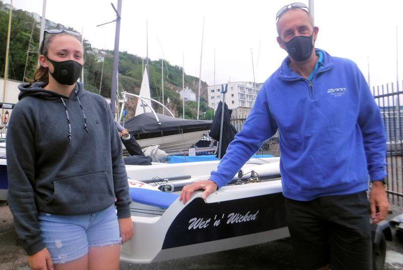 Sarah and Rob Burridge win the 2000 Class National Championships photo copyright Mark Foley taken at Brixham Yacht Club and featuring the 2000 class