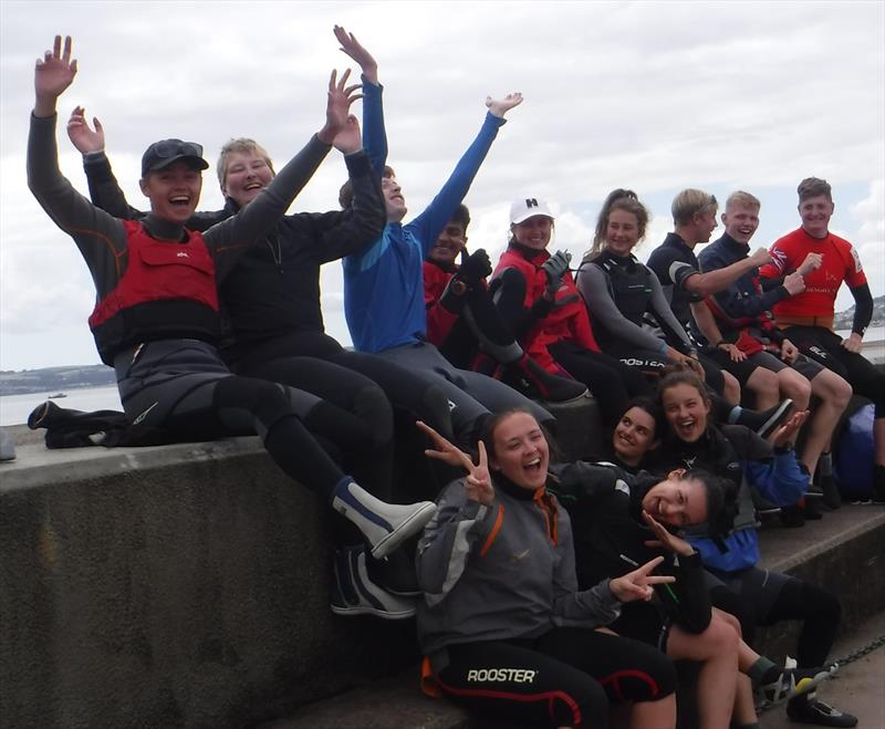 Young adults during the 2000 class UK Nationals at Torquay in 2018 photo copyright Mark Foley taken at Royal Torbay Yacht Club and featuring the 2000 class