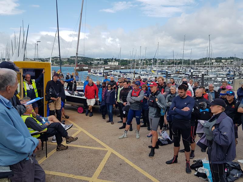 2000 class UK Nationals briefing at Torquay in 2021 photo copyright Kev O'Brien taken at Royal Torbay Yacht Club and featuring the 2000 class