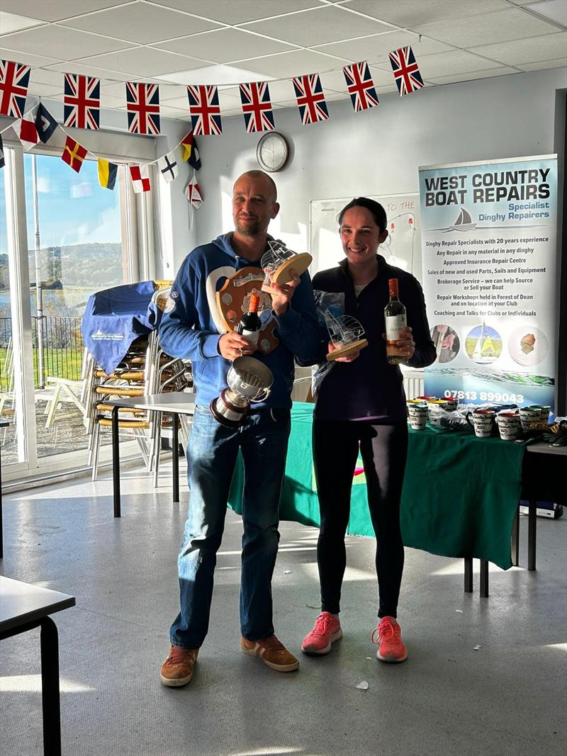 Paul Cullen and Verity Hopkins win the 2000 class Inland Championship at Bough Beech  photo copyright Lou Dicker taken at Bough Beech Sailing Club and featuring the 2000 class