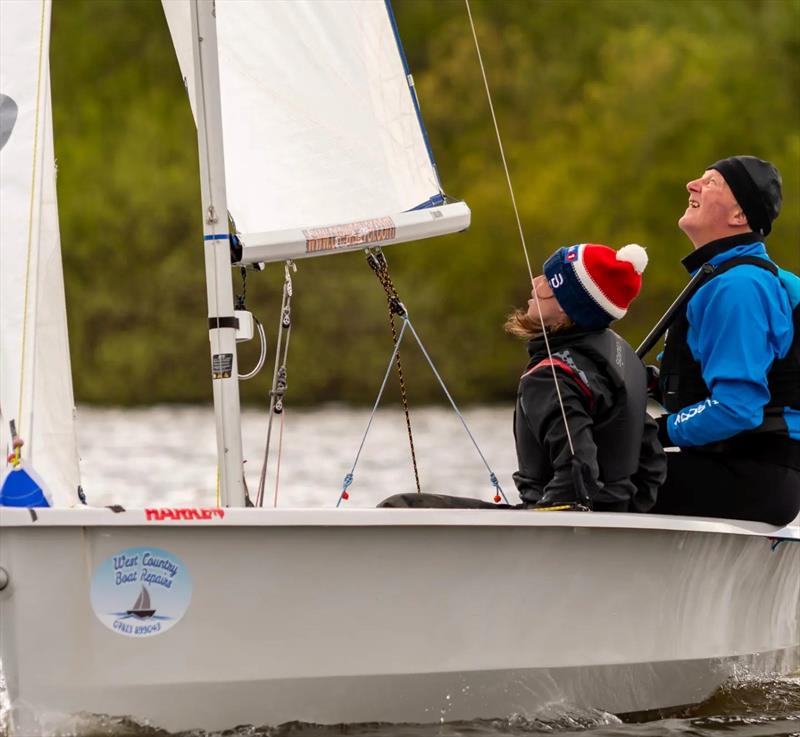 2000 Millennium Series at Weir Wood - 3rd overall Miles Wade and Jaz Turner photo copyright Vince White taken at Weir Wood Sailing Club and featuring the 2000 class