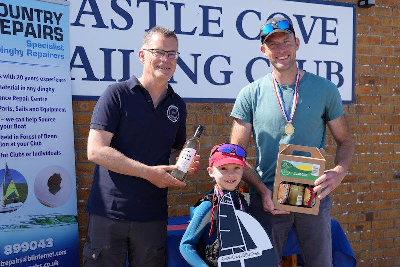 Overall winners, Tristan and Sam Pascoe - West Country Boat Repairs 2000 Millennium Series Round 3 at Castle Cove photo copyright Jon Emmett taken at Castle Cove Sailing Club and featuring the 2000 class