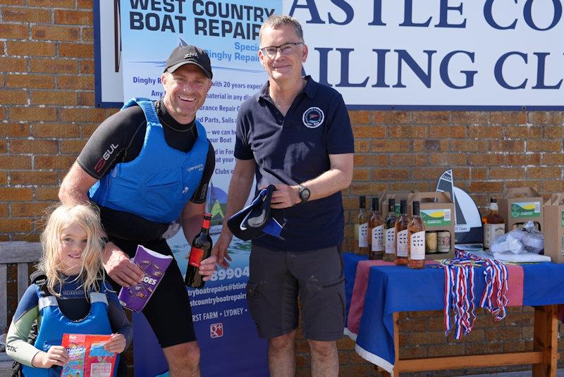 Family/Junior winners, Adrian and Jessica Stell - West Country Boat Repairs 2000 Millennium Series Round 3 at Castle Cove photo copyright Jon Emmett taken at Castle Cove Sailing Club and featuring the 2000 class